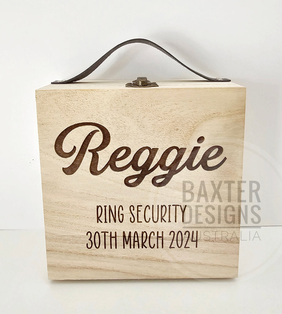 Ring Security Personalised Box Wedding Page Boy Flower Girl Walk down the aisle Ring Bearer