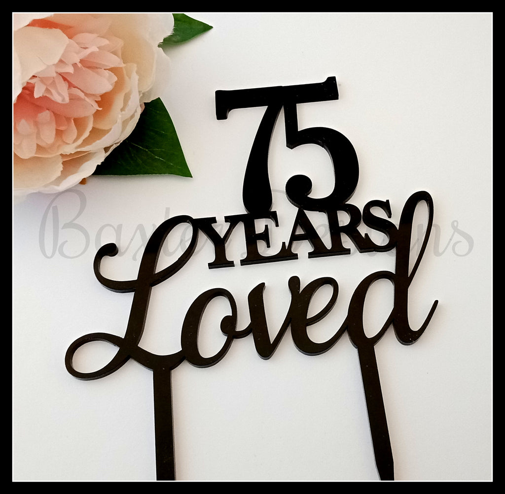 Personalised Coloured Acrylic Cake Topper Birthday Wedding Engagement Custom