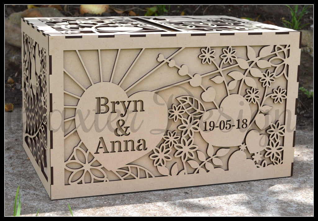 Double Box RAW Wooden Wedding Engagement Party Card Wishing Well Box - Baxter Designs Australia