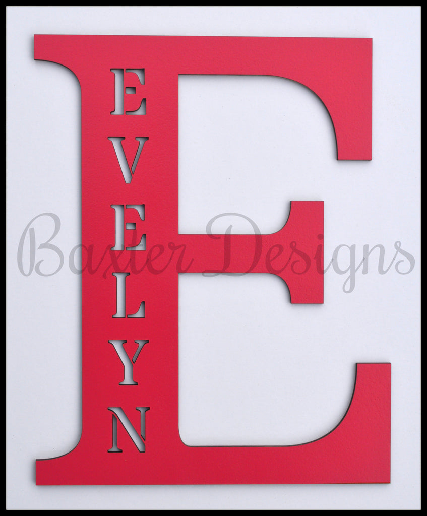 wooden letters personalised pink