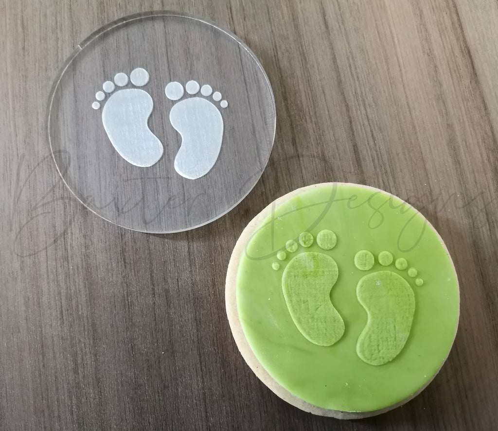 Fondant Cookie Biscuit Stamp Baby Shower Feet