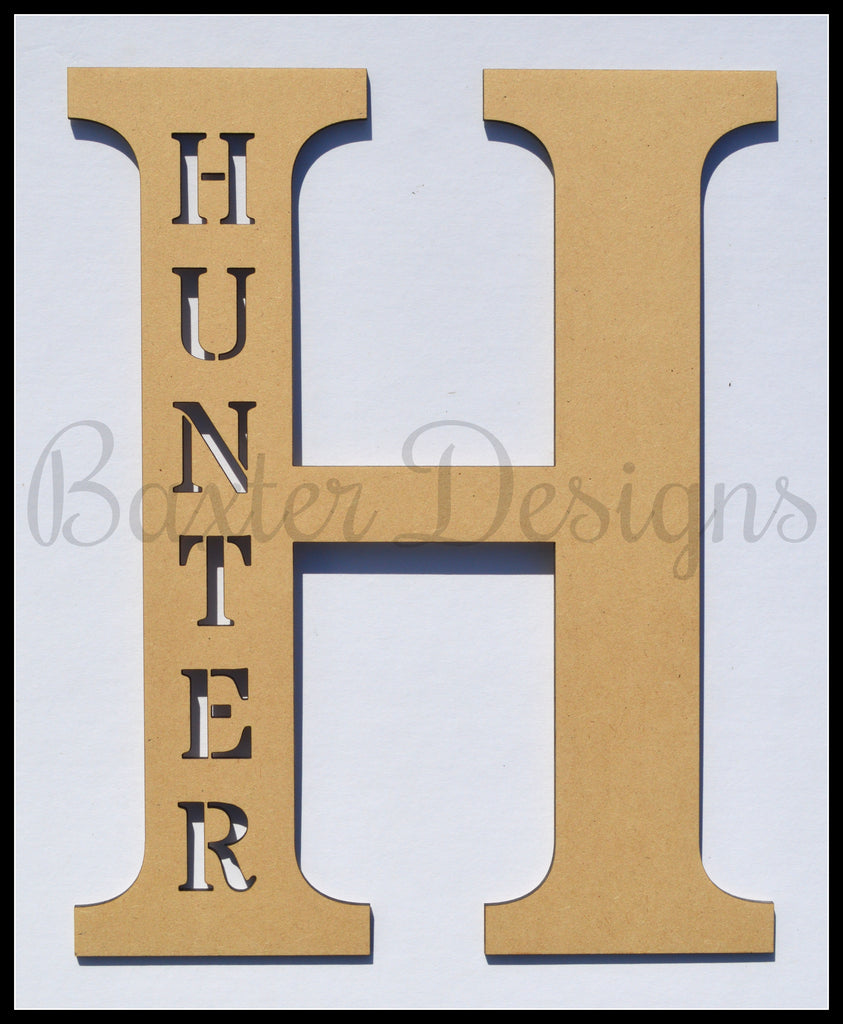 Wooden Letters Kids Children Stencilled Name Room Decoration Raw MDF