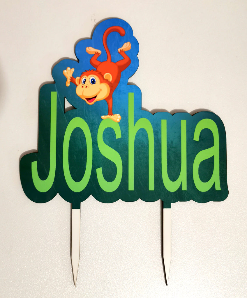 Personalised Colour Printed wood Cake Toppers Birthday Wedding Engagement Custom