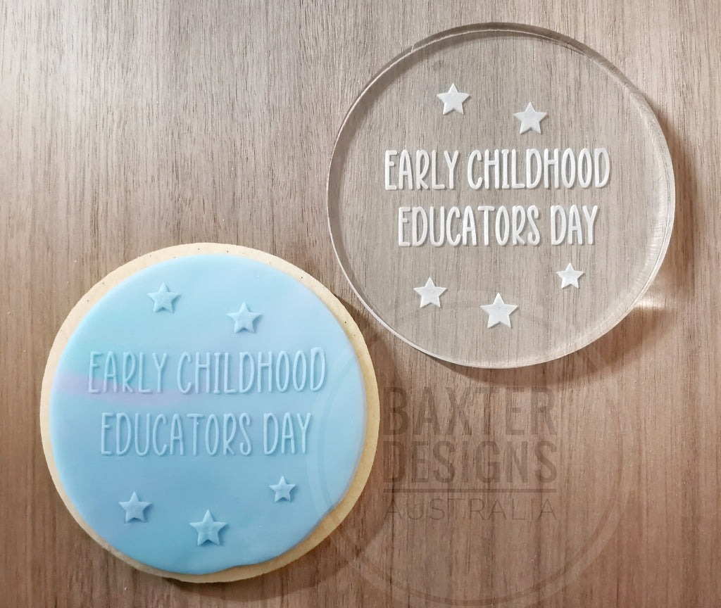 Fondant Cookie Biscuit Stamp Early Educators Day