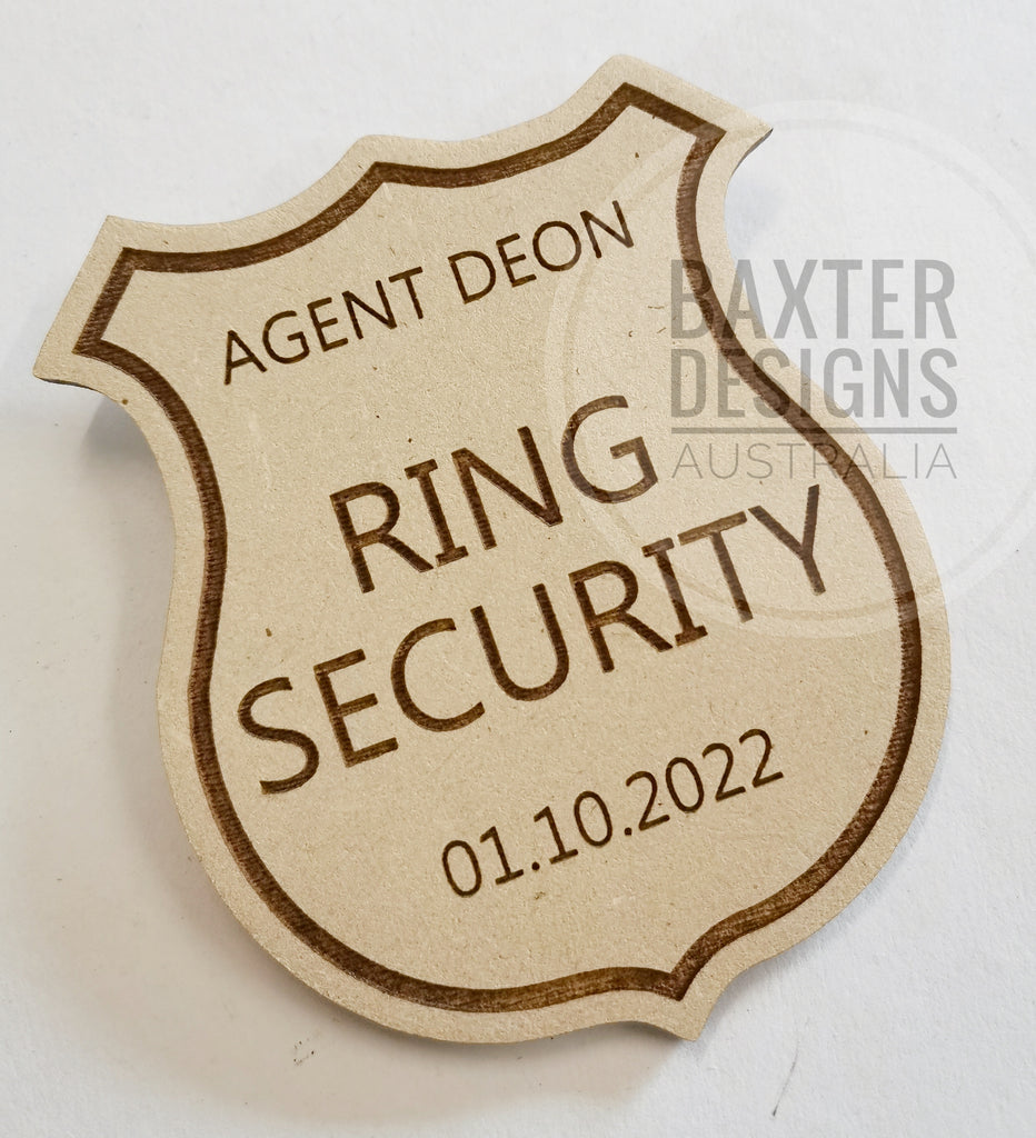 Ring Security Badge Wedding Page Boy Flower Girl Walk down the aisle Ring Bearer