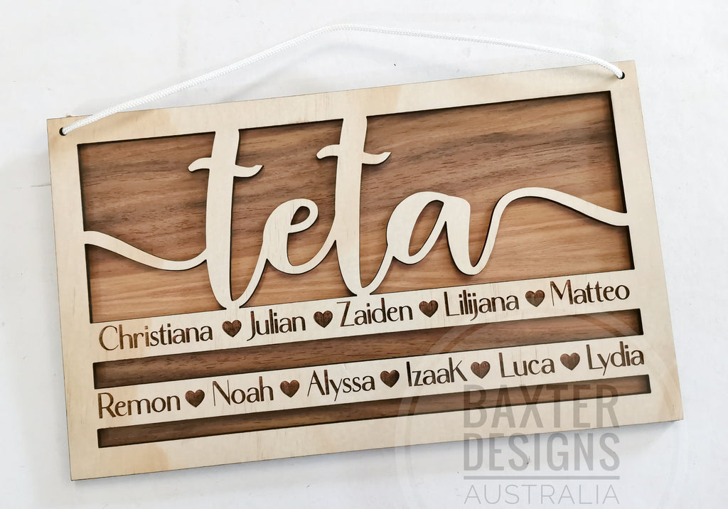 Grandmother Mothers Day Sign with Names