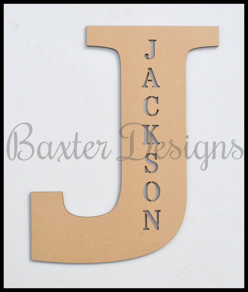 Wooden Letters Kids Children Stencilled Name Room Decoration Raw MDF