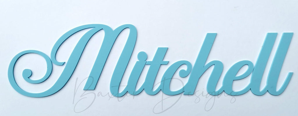 Coloured Acrylic Wall Hanging Name Sign - Baxter Designs Australia