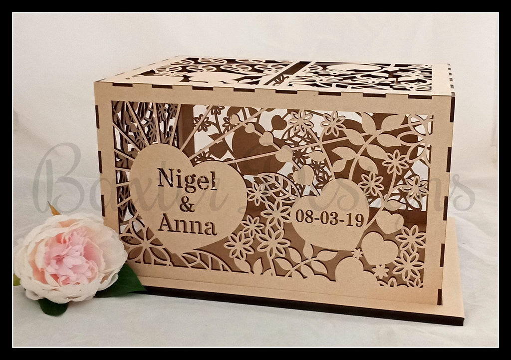 FLAT PACK of Single Box RAW Wooden Wedding Engagement Party Card Wishing Well Box - Baxter Designs Australia