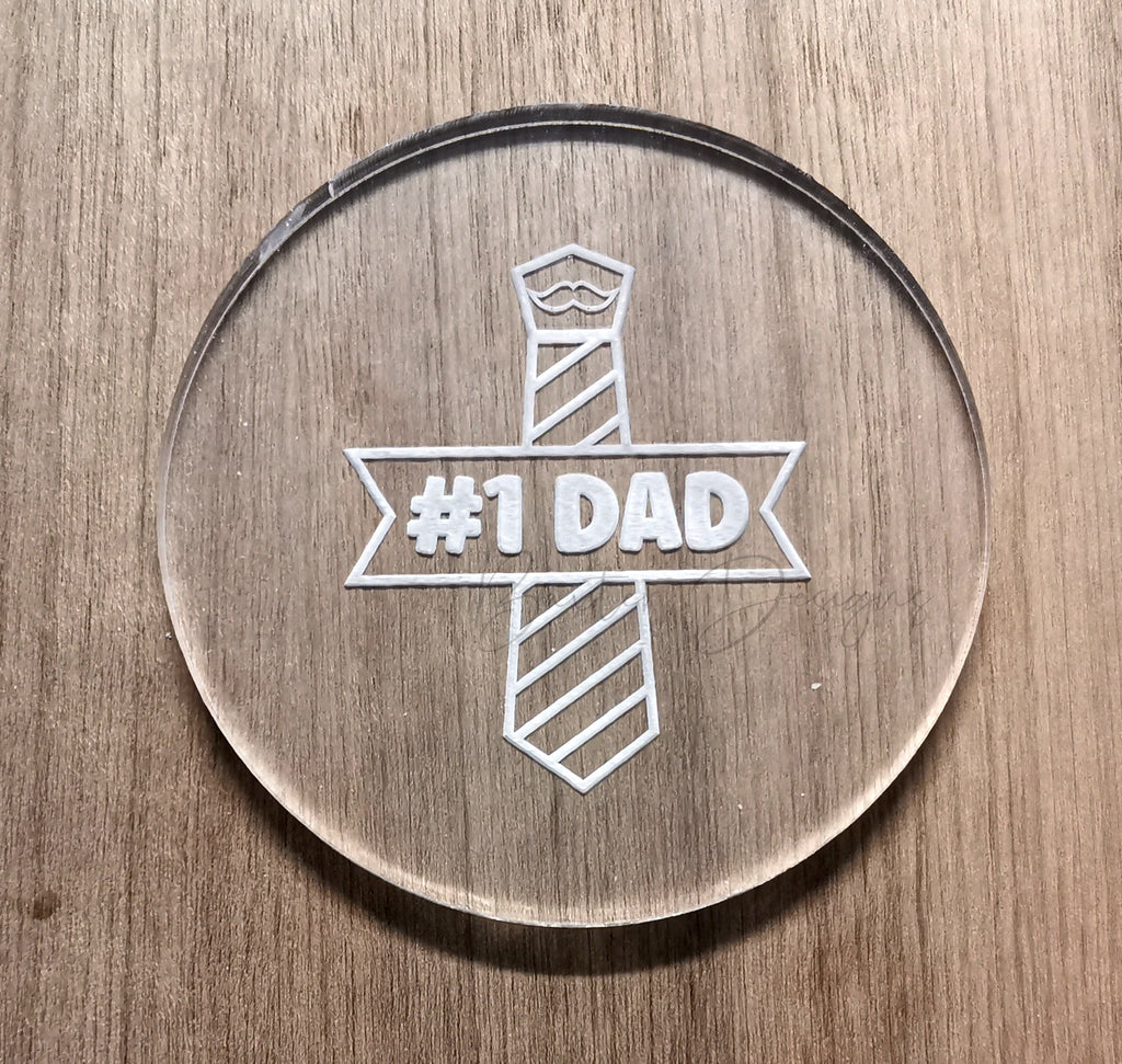 Fondant Cookie Biscuit Stamp Fathers Day #1 Dad 