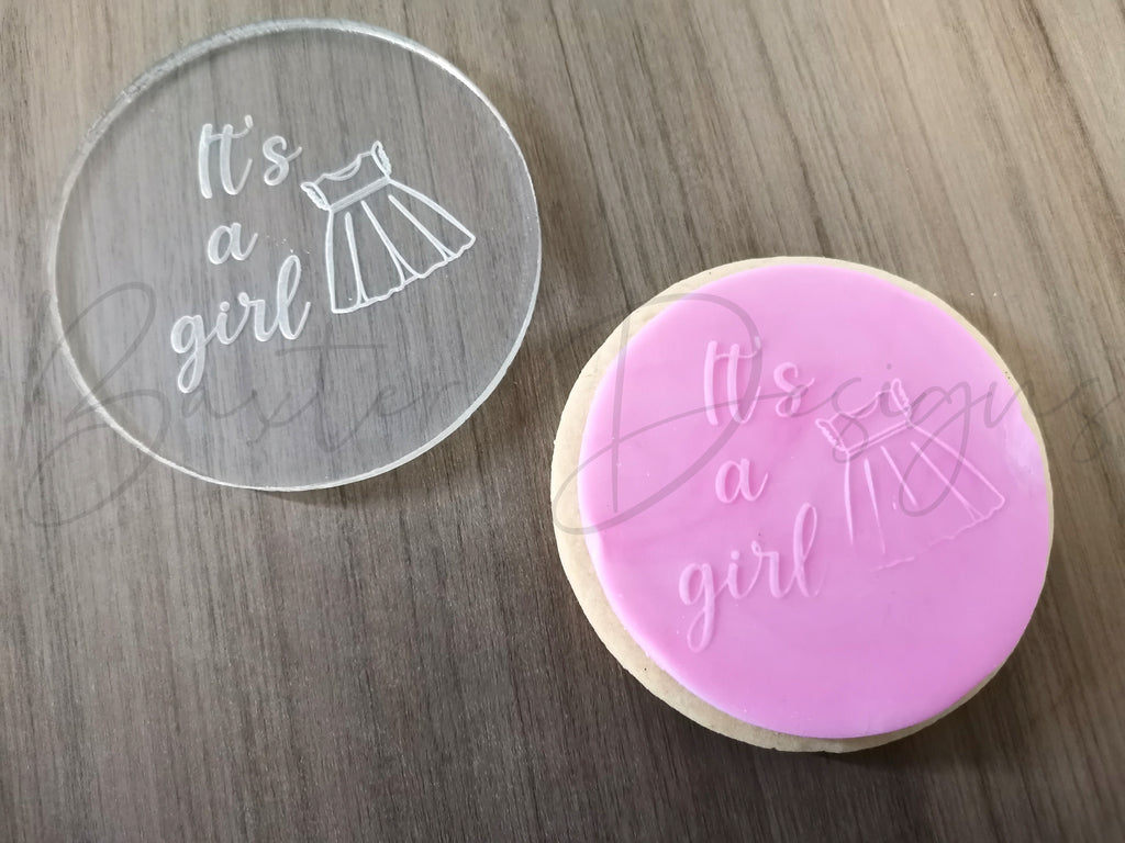 Fondant Cookie Biscuit Stamp Baby Shower It's a girl