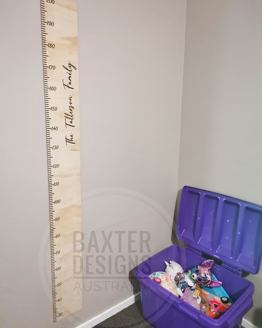 Wooden Personalised Family Height Chart Ruler