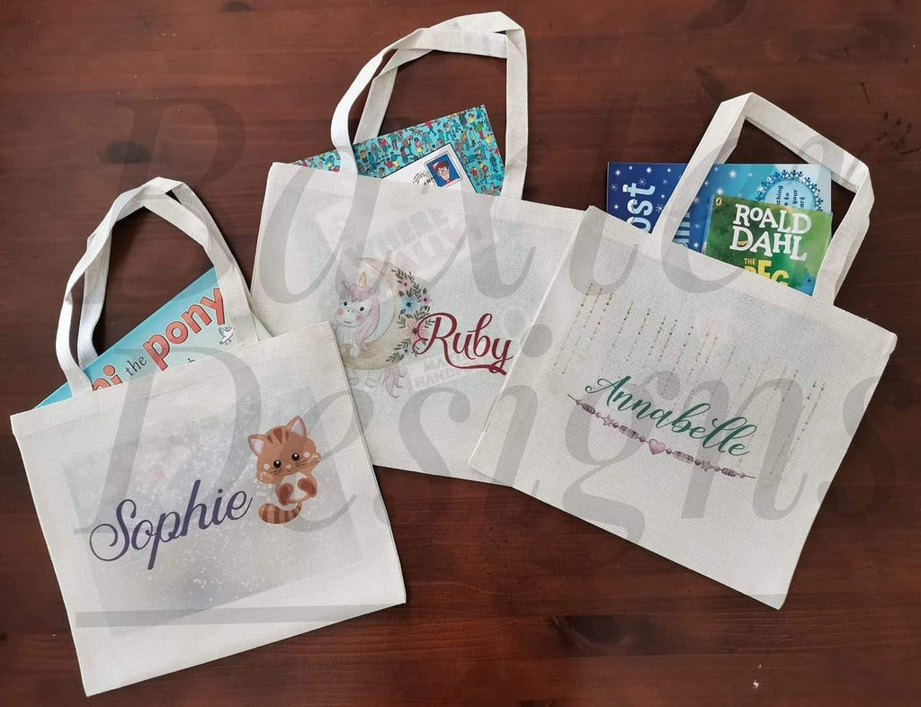 Personalised School Library Bags Printed Designs - Baxter Designs Australia
