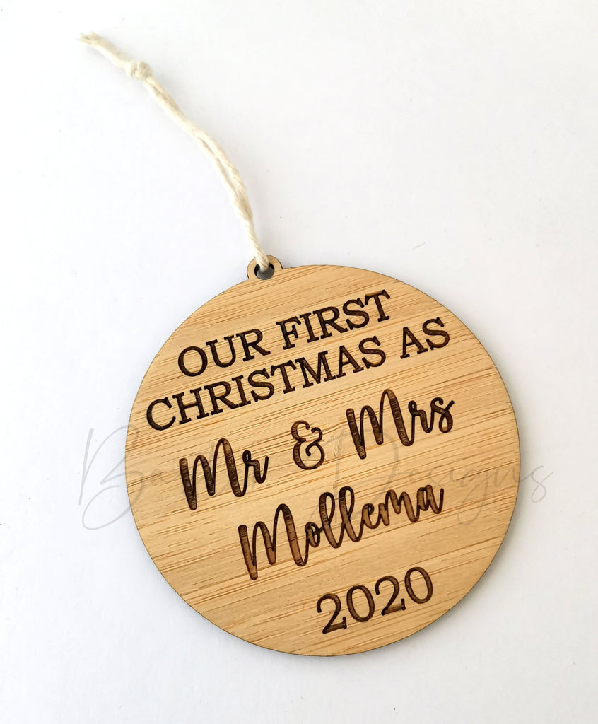 Our First Christmas Ball Ornament Tree Bauble Decoration Memory Keepsake