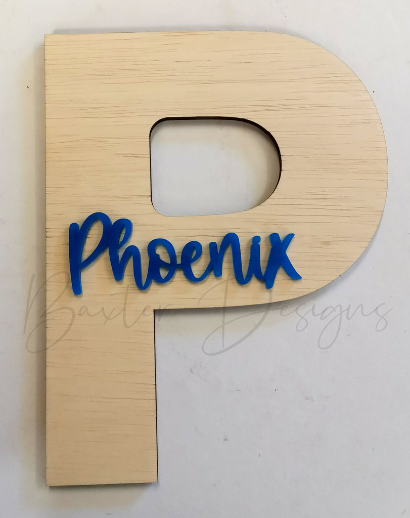 Wooden Letters with Acrylic Name Kids Children Room Decoration